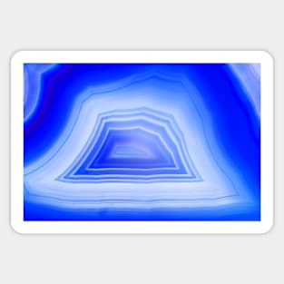 Blue agate mineral super macro Sticker